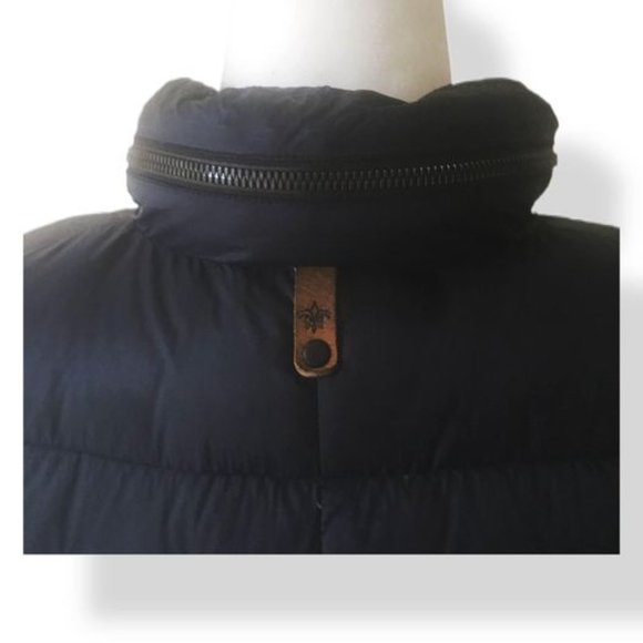 Navy Mackage Down Puffer Parka, with hidden hood - Picture 4 of 6